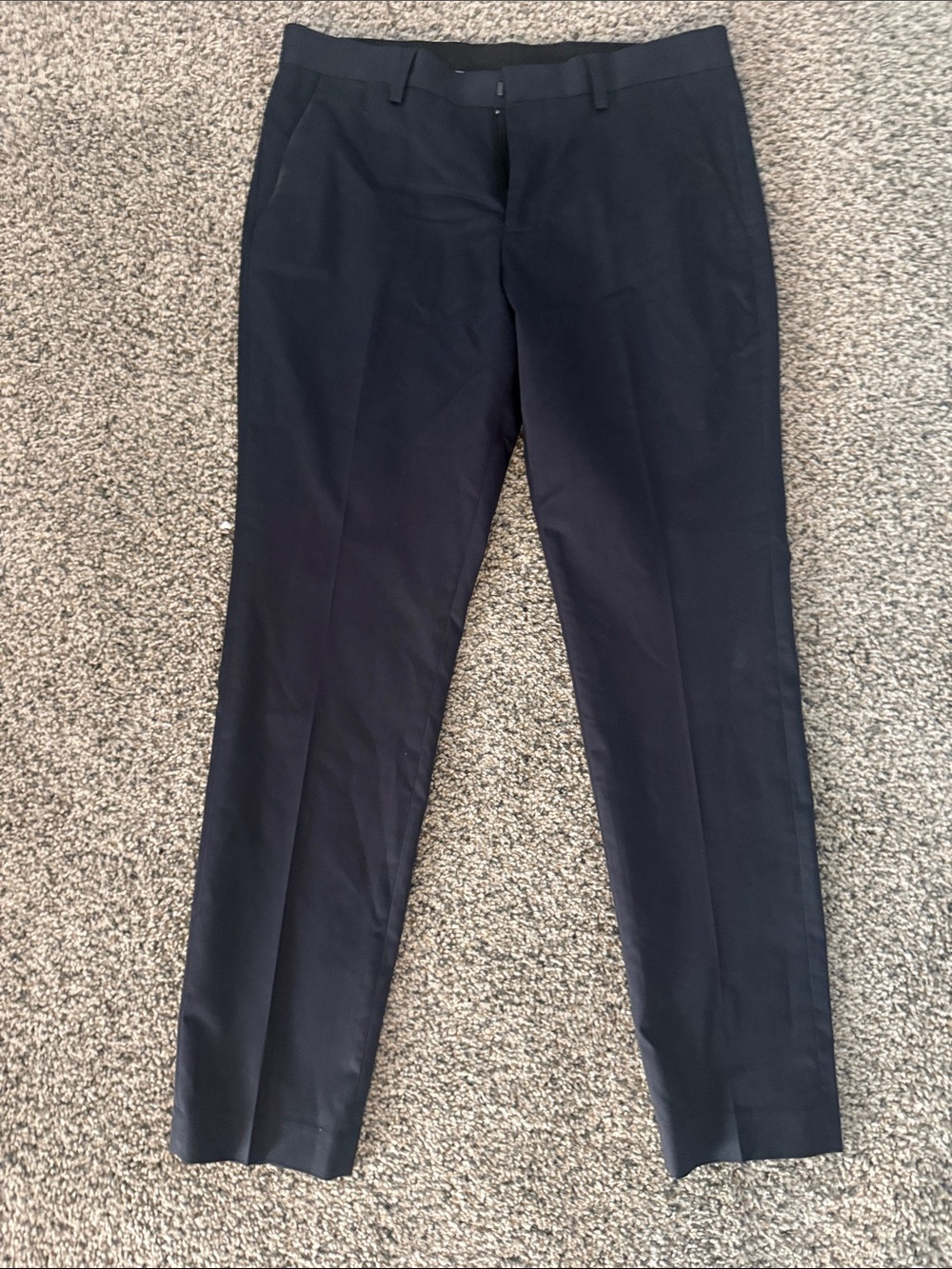 Express Men's Navy Dress Pants - Slim Tailored